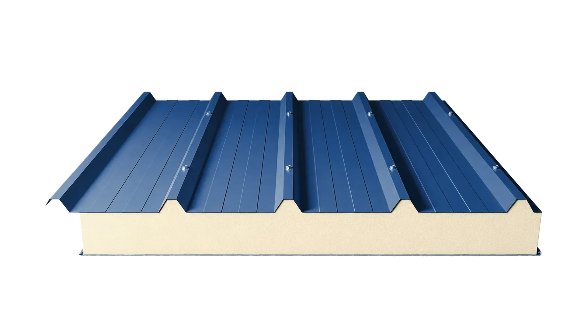 Кровельная сэндвич-панель PUR (пенополиуретан) 120 мм цвет RAL (полиэстер) верх 0,5 мм / низ 0,45 мм (ширина 1000 мм)